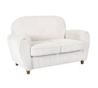 GANDY - Canapé Club 2 Places Tissu Velours Côtelé Beige