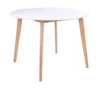 GRAM - Table Repas Ronde 105cm Naturelle et Blanche