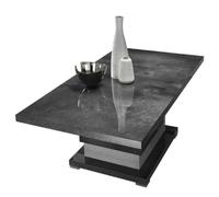 AltoBuy Hoffman - Table Basse à Pied Central Gris Aspect Pierre
