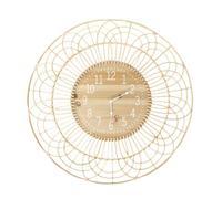 Altobuy Horloge murale LISON – Bohème rosace ajourée en rotin Ø70 cm