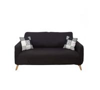AltoBuy Housse Extensible Coloris Noir pour Canapé 2 Places - KOLDO