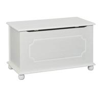 AltoBuy Kalisha - Coffre à Jouets Bois Massif Vernis Blanc