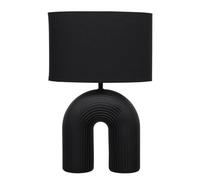 AltoBuy Lampe à Poser Archi céramique Noir (H42cm)