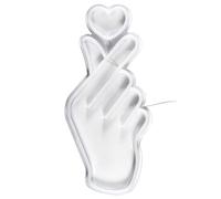 Lampe led effet néon mural coeur sur la main avec port USB - - ALTOBUY Blanc G