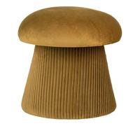 AltoBuy LIKAHA - Pouf en Velours Jaune Moutarde Forme Champignon