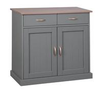 AltoBuy Melina - Buffet 2 Portes 2 Tiroirs Coloris Gris