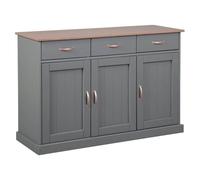 AltoBuy Melina - Buffet 3 Portes 3 Tiroirs Coloris Gris