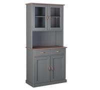 AltoBuy Melina - Buffet Vaisselier 4 Portes 2 Tiroirs Coloris Gris