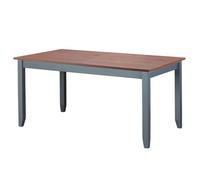 MELINA - Table Repas Rectangulaire Coloris Gris et Naturel
