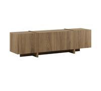 AltoBuy Meuble TV 4 Portes avec Pieds-séparations Pleins Aspect Bois foncé - Violeta