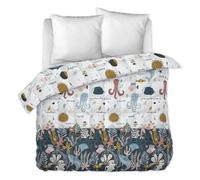 AltoBuy Nemo - Couette Imprimée Motifs Océan 240x220 cm + 2 Taies d'oreiller 60x60 cm