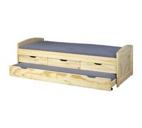 AltoBuy Oliver - Lit Gigogne 90x200cm + 3 Tiroirs Bois Massif