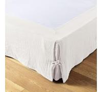 AltoBuy OUREA - Cache-Sommier à Nouettes 90x190cm Gaze de Coton Chantilly