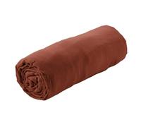 AltoBuy OUREA - Drap Housse 140x190cm Gaze de Coton Terracotta