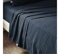 Drap Plat 270x300cm Gaze de Coton Minuit - OUREA -