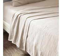 Drap Plat 270x300cm Gaze de Coton Pampa - OUREA - ALTOBUY Beige G