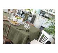 AltoBuy OUREA - Nappe Rectangulaire 150x250cm Gaze de Coton Romarin