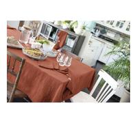 AltoBuy OUREA - Nappe Rectangulaire 150x250cm Gaze de Coton Terracotta