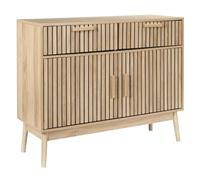 AltoBuy PAJAN - Buffet 2 Portes Effet Bois avec Tasseaux