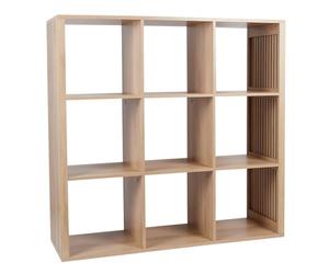 AltoBuy PAJAN - Rangement 9 Cases Effet Bois avec Tasseaux