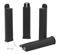 AltoBuy PLAST - Jeu de 4 Pieds 22 cm Noirs pour Cadre à Lattes