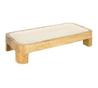 Plat de service Manguier intérieur nid d'abeille beige L30cm