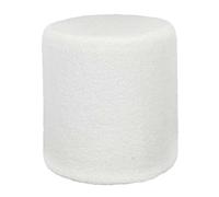 AltoBuy Pouf en Tissu Bouclette Blanc - Regina