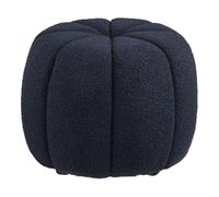 AltoBuy Pouf Rond en Tissu Bou leu Marine Pieds MDF - Pumba