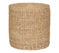 Pouf en jonc de mer naturel tressé Ø40cm - RIVALIA -