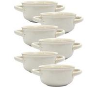 ALTOBUY Set de 6 bols à soupe en grès beige 60ml Beige