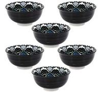 ALTOBUY Set de 6 bols en porcelaine mandala bleu Ø12cm 22cl - MANDALA Bleu