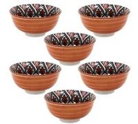 ALTOBUY Set de 6 bols porcelaine Orange Mandala Ø12cm MANDALA Orange