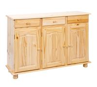 AltoBuy Stan - Buffet 3 Portes 3 Tiroirs Bois Massif