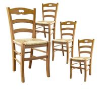 Lot de 4 chaise interieur non empilable non pliable H. 88 cm en bois