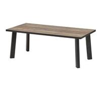 ALTOBUY Table basse plateau aspect bois rustique pieds métal Marron 120x45x60cm Marron