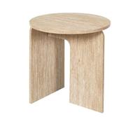 AltoBuy Table d'appoint Ø45cm Plateau et piétements en MDF Aspect travertin - VERTINA