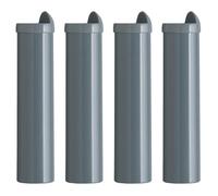 AltoBuy Titanium - Jeu de 4 Pieds H22cm Gris pour Cadre à Lattes