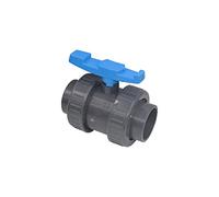 altone Robinet à boisseau sphérique en PVC avec revêtement des deux côtés, manchon adhésif de 75 mm