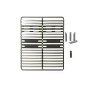 ALTOZONE - Pack Sommier 2x16 Lattes 140x200cm + Pieds Gris + Pied Central - Altobuy Gris G