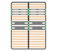 ALTOZONE - Sommier 2x16 Lattes 140x190cm
