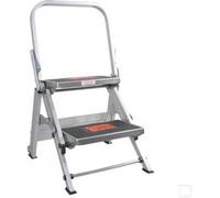 Altrex Safety Step 2 Escabeau - Simple - Aluminium - 2 Marches - Avec Barre D'appui - Hauteur De Travail Max. 2,45 M