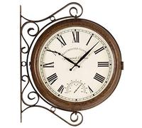 Altuna 5063020 - Horloge Double Face Greenwich Station avec Ter, Blanc, 38 x 38 x 5 cm