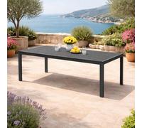 Alu Nonwood Gartentisch Esstisch Outdoortisch Anthrazit/Grau160x90cm