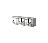 Alubox 2736040 Alubox C/6 Bloc de 6 boîtes aux lettres en aluminium Argenté 62 x 30 x 17,5 cm