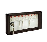 ALUBOX Boîte à Clés Murale en Aluminium 30X5X14 cm - Porte-Clés Mural pour Intérieur ou Extérieur Protégé - Made in Italy avec 8 Crochets Numérotés (ANTHRACITE)