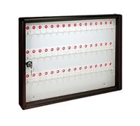 ALUBOX Boîte à Clés Murale en Aluminium 30X5X14 cm - Porte-Clés Mural pour Intérieur ou Extérieur Protégé - Made in Italy avec 48 Crochets Numérotés (Anthracite)
