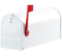 ALUBOX Boîte Aux Lettres Américaine 22X17X48 cm Boîte Postale en Tôle Galvanisée Boîte Postale Extérieure Format Magazine avec Drapeau (Anthracite)