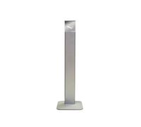 ALUBOX Cendrier Extérieur Autoportant 30X30X98 cm Cendrier Extérieur Made In Italy en Acier Inoxydable et Aluminium - Cendrier Extérieur Idéal pour Commerces (ARGENT)