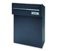 ALUBOX FENCY Boîte aux lettres d'extérieur 45 x 34 x 16 à encastrer ou clôtures Boîte aux lettres avec fente avant et ouverture arrière trou lettres d'extérieur antirouille résistante (anthracite)