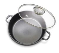 Poêle de service ELO Alucast en fonte d'aluminium avec revêtement antiadhésif, induction, noir, 24 cm